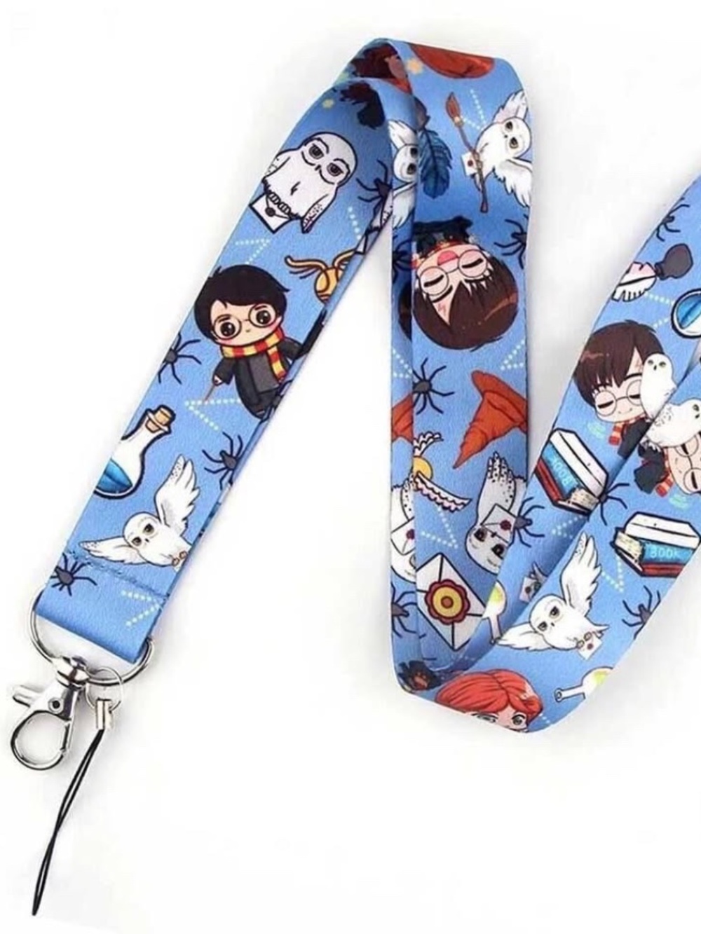 Harry Potter Kawaii Lanyard and Key/Wrist Fob Set - Blue